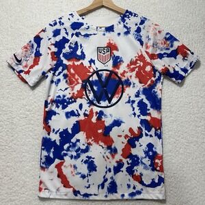 Nike Dri-Fit Jersey Mens Team USA 2022 World Cup‎ Pre Match Tie Dye Size S/P/CH